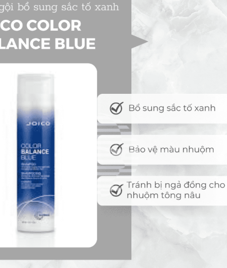 Dầu gội bổ sung hạt màu xanh dương JOICO Balance Blue 300ml